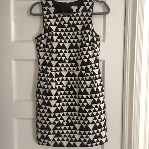 J. Crew Factory black and white dress